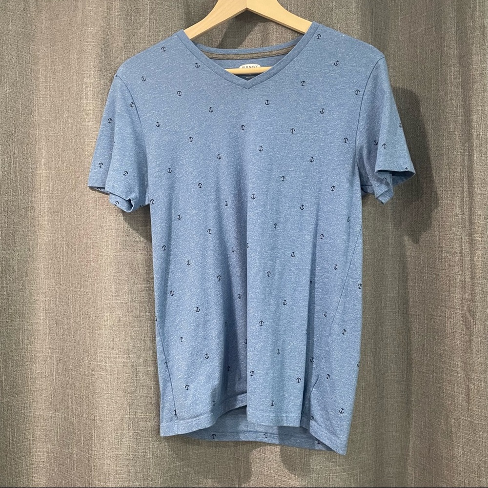 Blue Anchor V-Neck Shirt